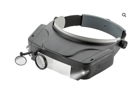 Lupa con Iluminación LED en la Visera