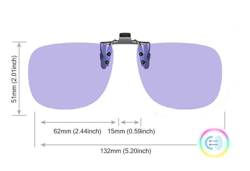 Clip On polarizado para protección ocular y alivio de migrañas.