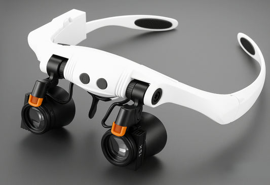 Gafas lupa binocular profesional con 14 lentes para reparación y joyería en Madrid