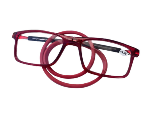 Gafas de lectura magnéticas con banda flexible, ideales para uso diario, disponibles en Madrid.