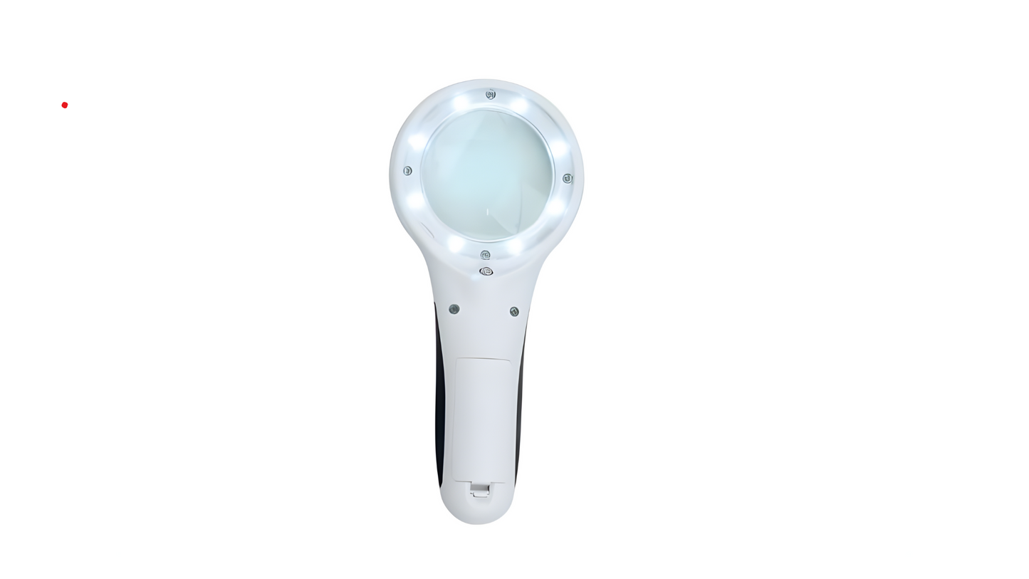 Lupa de mano con luz UV y LED de 3X