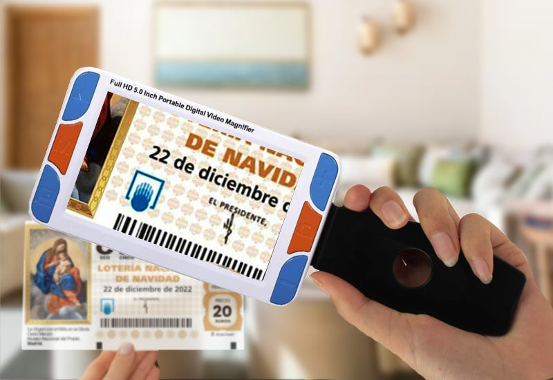 Lupa portátil Carina 5.0 con pantalla HD para baja visión en Madrid