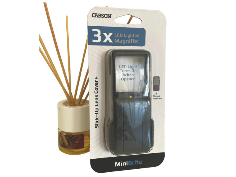 Carson lupa de bolsillo 3X para lectura y observación detallada