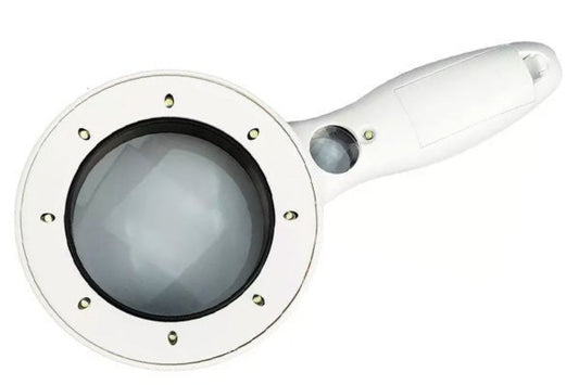 Lupa con lentes intercambiables 2.5X, 5X y 8X para precisión en trabajos en Madrid