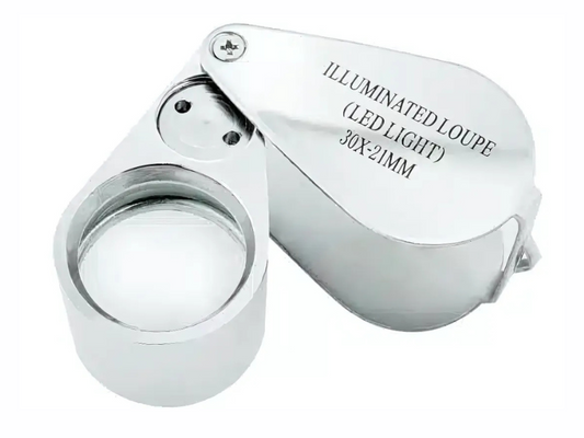 Lupa joyero 30X con LED para detalles precisos en Madrid