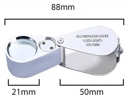 Lupa joyero 30X con LED ideal para trabajos de alta precisión en Madrid