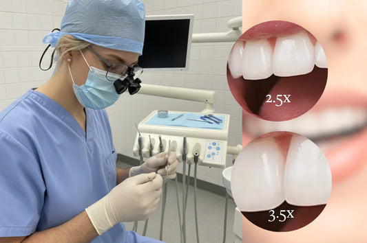 lupas flip-up metálicas en madrid para dentistas con visión clara y precisa