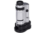 Microscopio portátil con zoom de 20x-40x, diseño compacto y fácil de usar, perfecto para observación y estudios detallados.