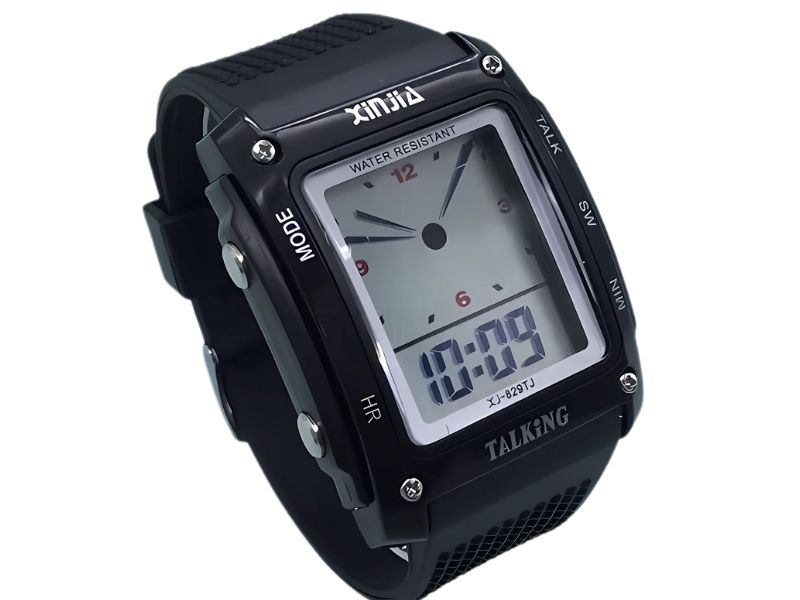 Reloj parlante cuadrado en español disponible en Madrid