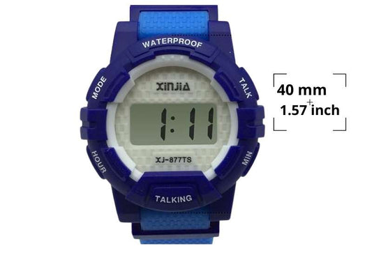 Reloj con voz clara en español, útil y accesible para cualquier edad.