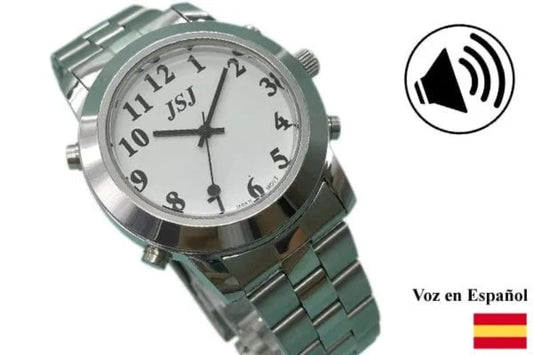 Reloj parlante en español, accesible para ciegos en Madrid