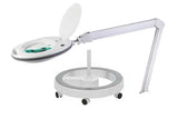 Flexo lupa con iluminación regulable y plataforma rodante