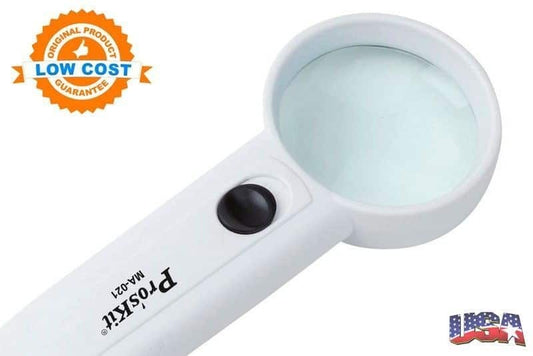 Lente de aumento de calidad con iluminación LED de 3.5X