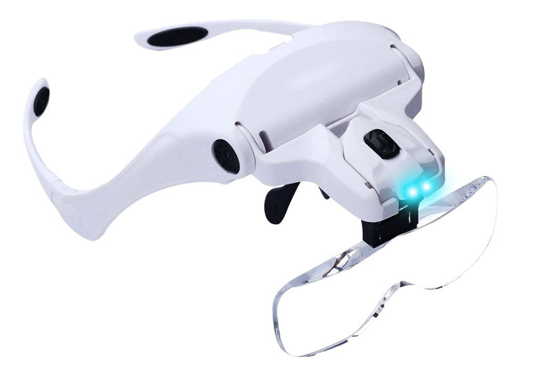 lupa de cabeza luz led