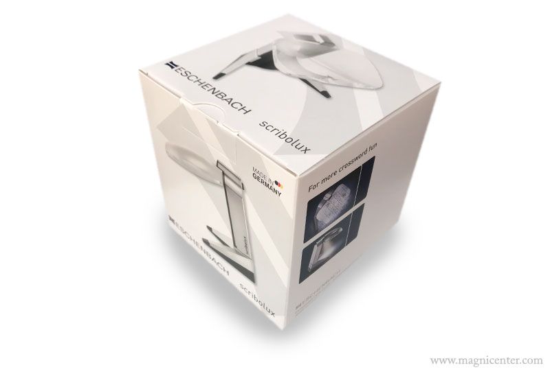 Lupa Eschenbach Scribolux con luz LED y aumento 2.8X para lectura cómoda.