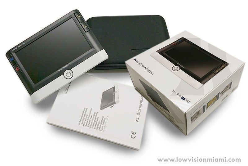 Lupa Visolux Digital HD con pantalla grande, ideal para personas con baja visión o dificultad de lectura.