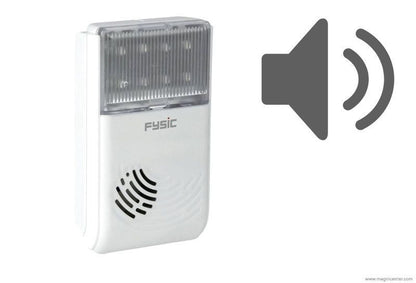 Avisador de llamadas telefónicas con timbre y luz, ideal para oficina y hogar.