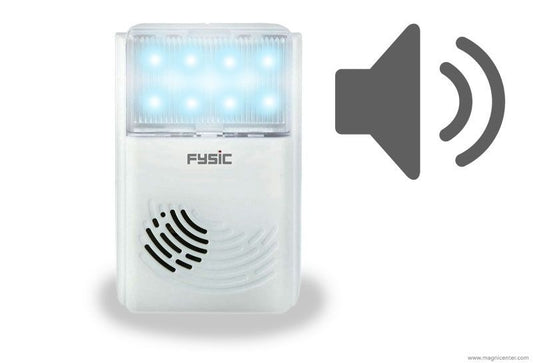 Avisador de llamadas telefónicas con timbre y luz, ideal para oficinas y hogares.