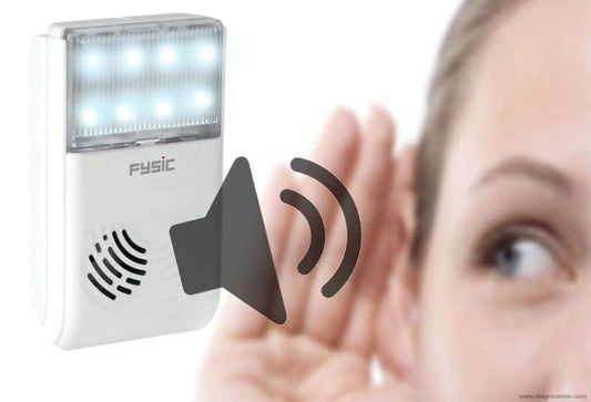 Avisador de llamadas telefónicas con timbre y luz, ideal para oficinas y espacios comerciales.
