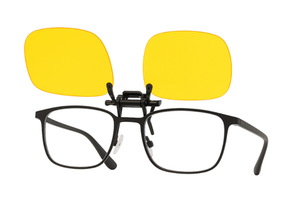 Filtro amarillo de ayuda visual para personas con degeneración macular.