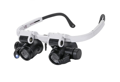 Lentes de Aumento Binoculares con Luz LED y 4 Lentes Intercambiables