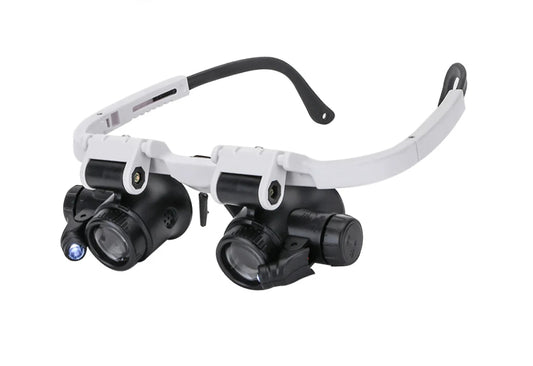 Lentes de Aumento Binoculares con Luz LED y 4 Lentes Intercambiables