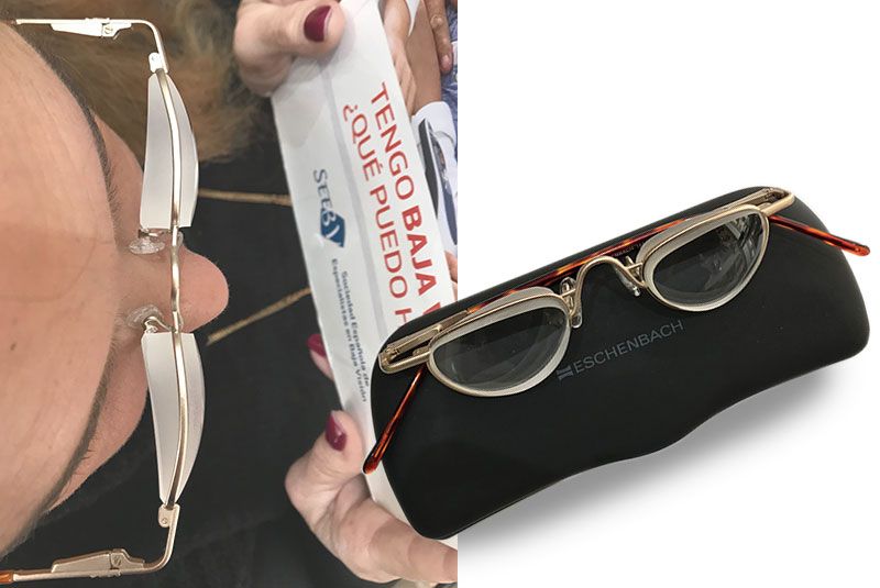 Gafa Eschenbach para degeneración macular, mejora la visión cercana.