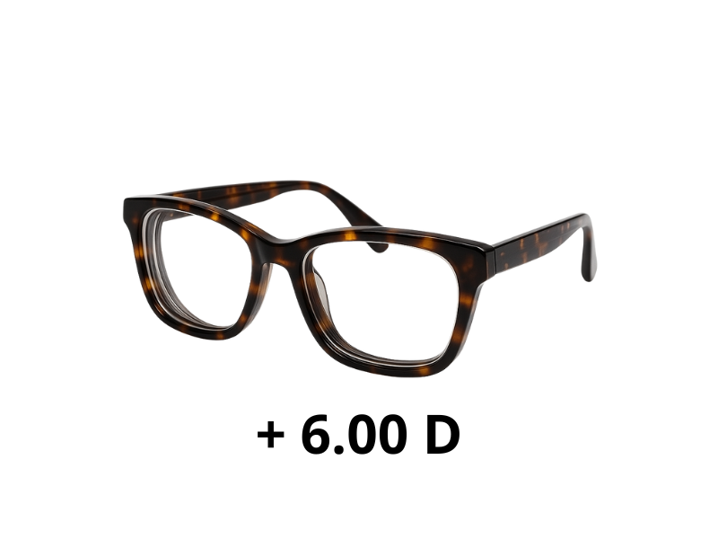 Gafa óptica de aumento con lentes prismáticos, ideal para lectura y tareas de cerca.