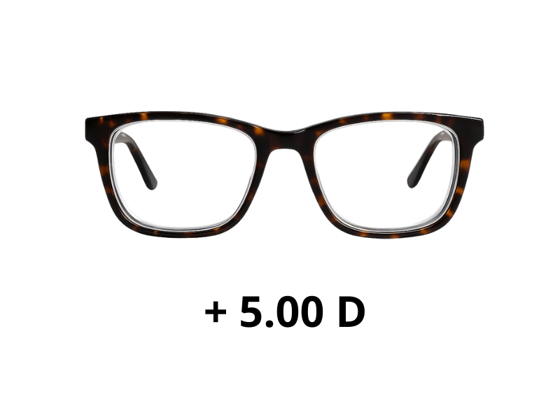 Gafa lupa prismática diseñada para mejorar la visión en casos de degeneración macular.