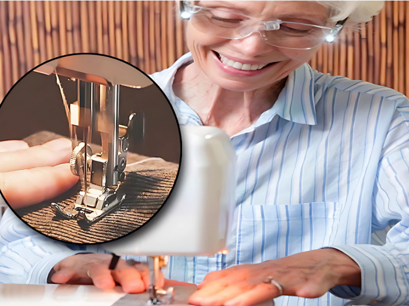 Gafas lupa con LED incorporado, diseño ergonómico y manos libres, perfectas para tareas detalladas en casa o en el trabajo en Madrid.