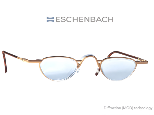 Gafas prismáticas de alta potencia para baja visión.