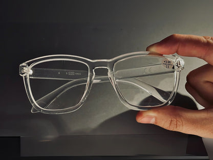 Gafas de lectura con montura transparente, diseño retro y ligero