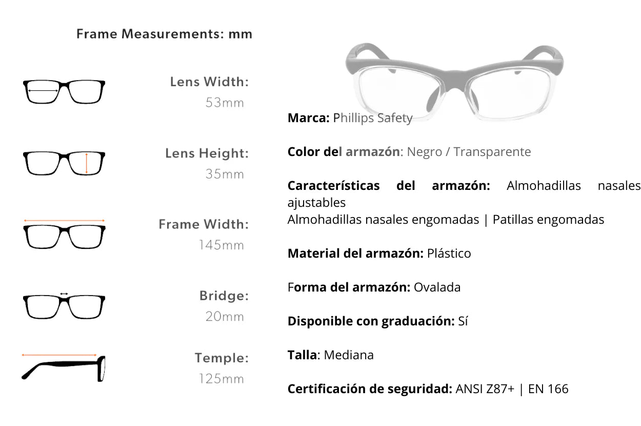 Gafas de Seguridad Profesionales RX-17007A Madrid