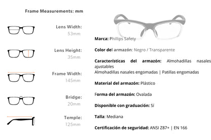 Gafas de Seguridad Profesionales RX-17007A Madrid