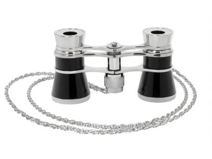 Gemelos de teatro u ópera en Madrid con diseño elegante y cuerpo metálico.