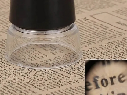 Lupa compacta de 10X con diseño cilíndrico