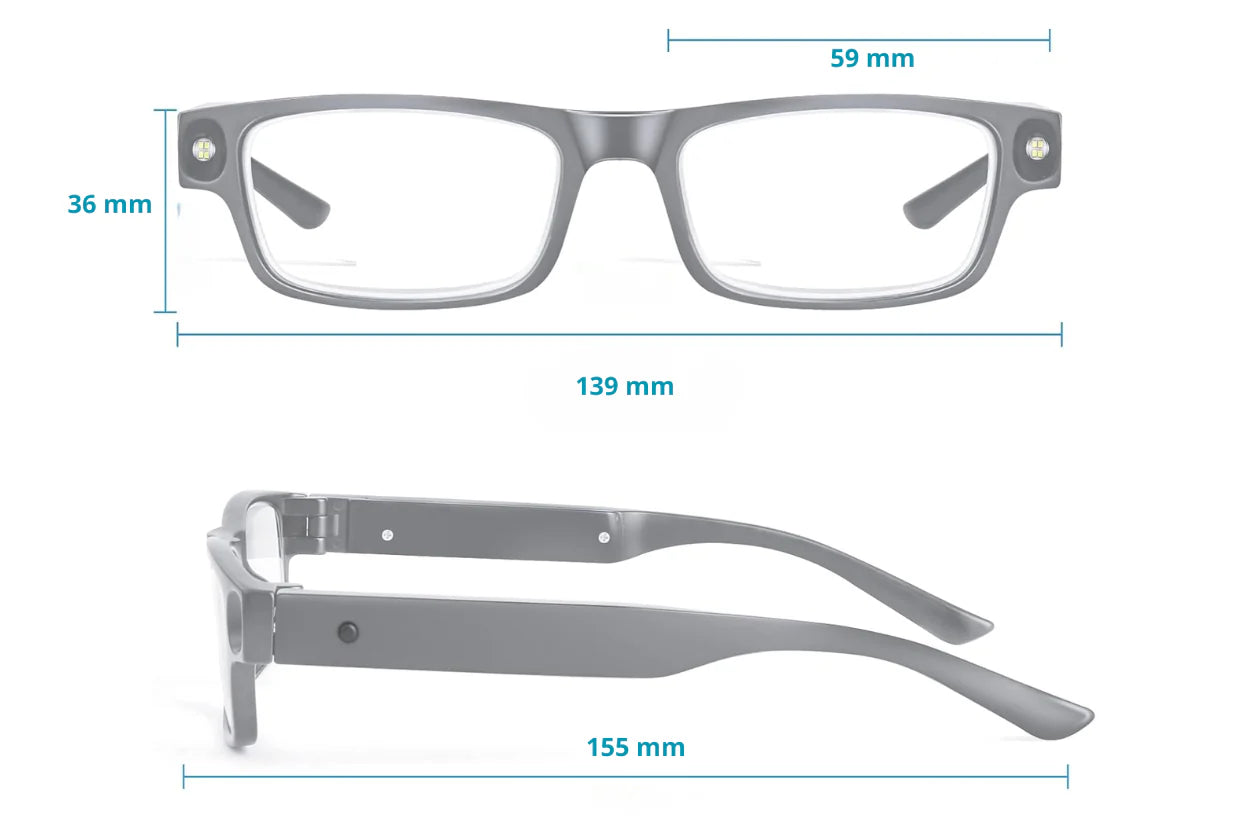 Lupa tipo gafas con aumento óptico 3.5x y 4.0x con iluminación LED en Madrid