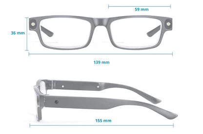 Lupa tipo gafas con aumento óptico 3.5x y 4.0x con iluminación LED en Madrid