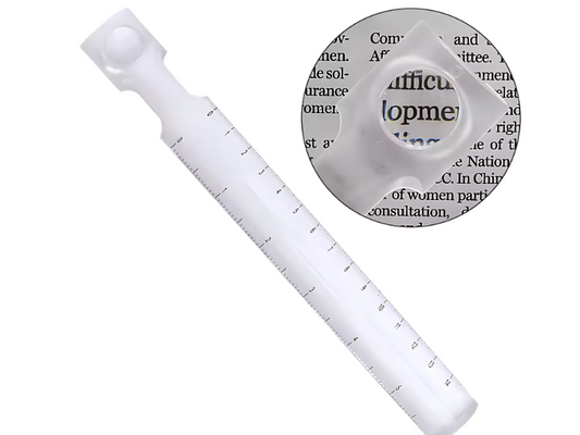 Lupa de barra 2X de 15 cm ideal para leer líneas de texto fácilmente