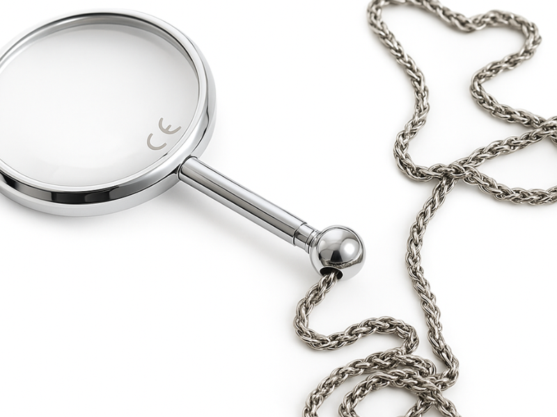 Lupa colgante Eschenbach con aumento para lectura detallada en Madrid.