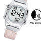 Reloj digital con voz en español, práctico y accesible en Madrid