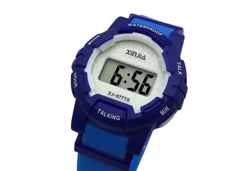 Reloj parlante en español, perfecto para facilitar la lectura de la hora a todas las edades.