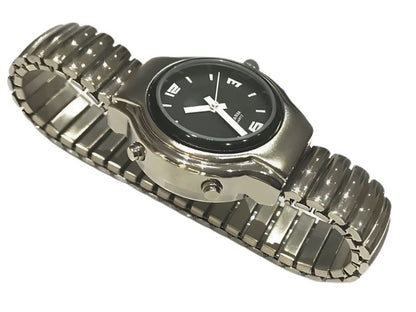 Reloj para ciegos con correa extensible, parlante en español y ajustable para comodidad.