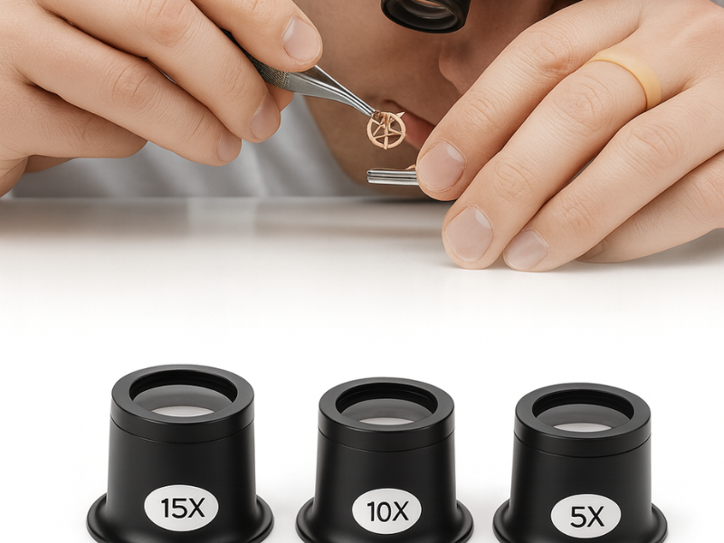 Set de Lupa Relojero 5X / 10X / 15X – Madrid