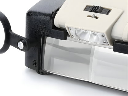 Lupa visera LED. Visión clara, manos libres.