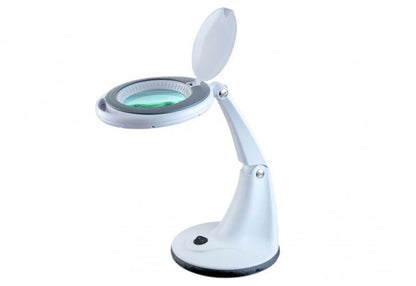 Flexo de lupa LED para mesa con aumento de 5 dioptrías
