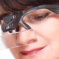 Gafas de aumento con luz LED y 5 lentes intercambiables