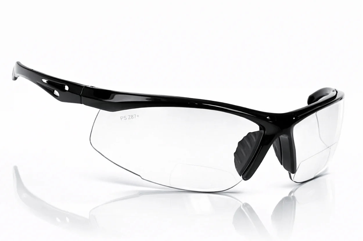gafas de seguridad bifocales con lentes intercambiables para visión clara y protección