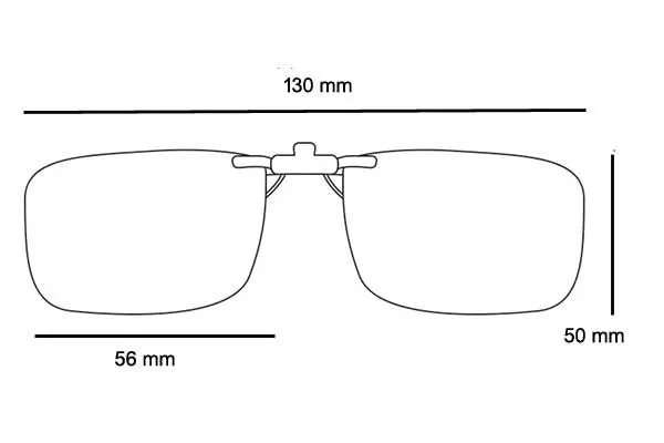 Lupa de aumento para gafas clip-on abatible