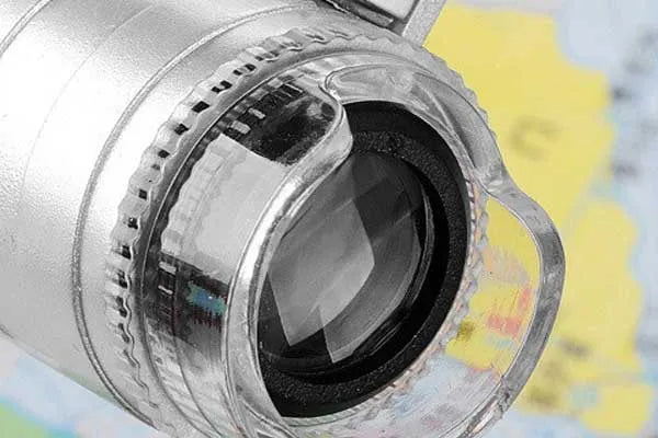 Microscopio científico de bolsillo 60X LED/UV